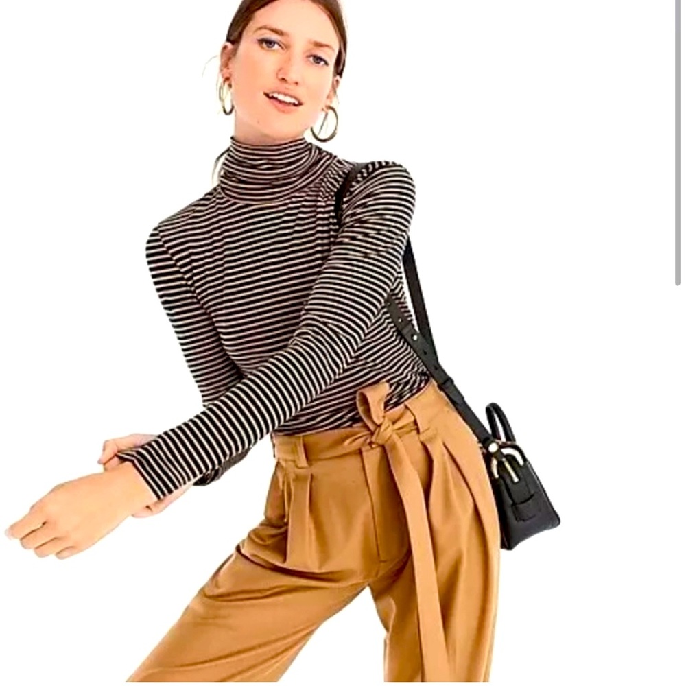 J. Crew Striped Tissue Turtleneck